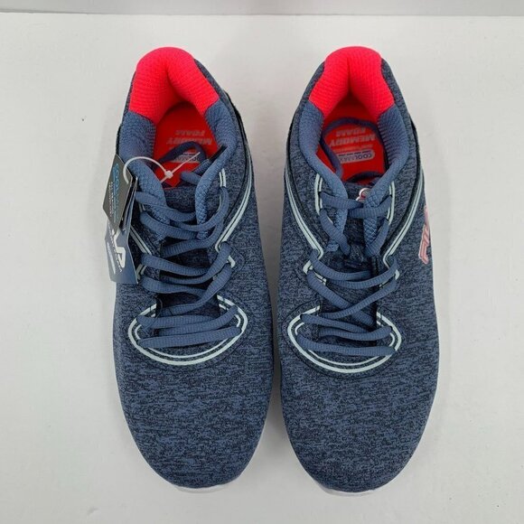 FILA Coolmax Memory Foam sneaker tennis shoe comfort women blue new 9.5 WIDE - Picture 4 of 7